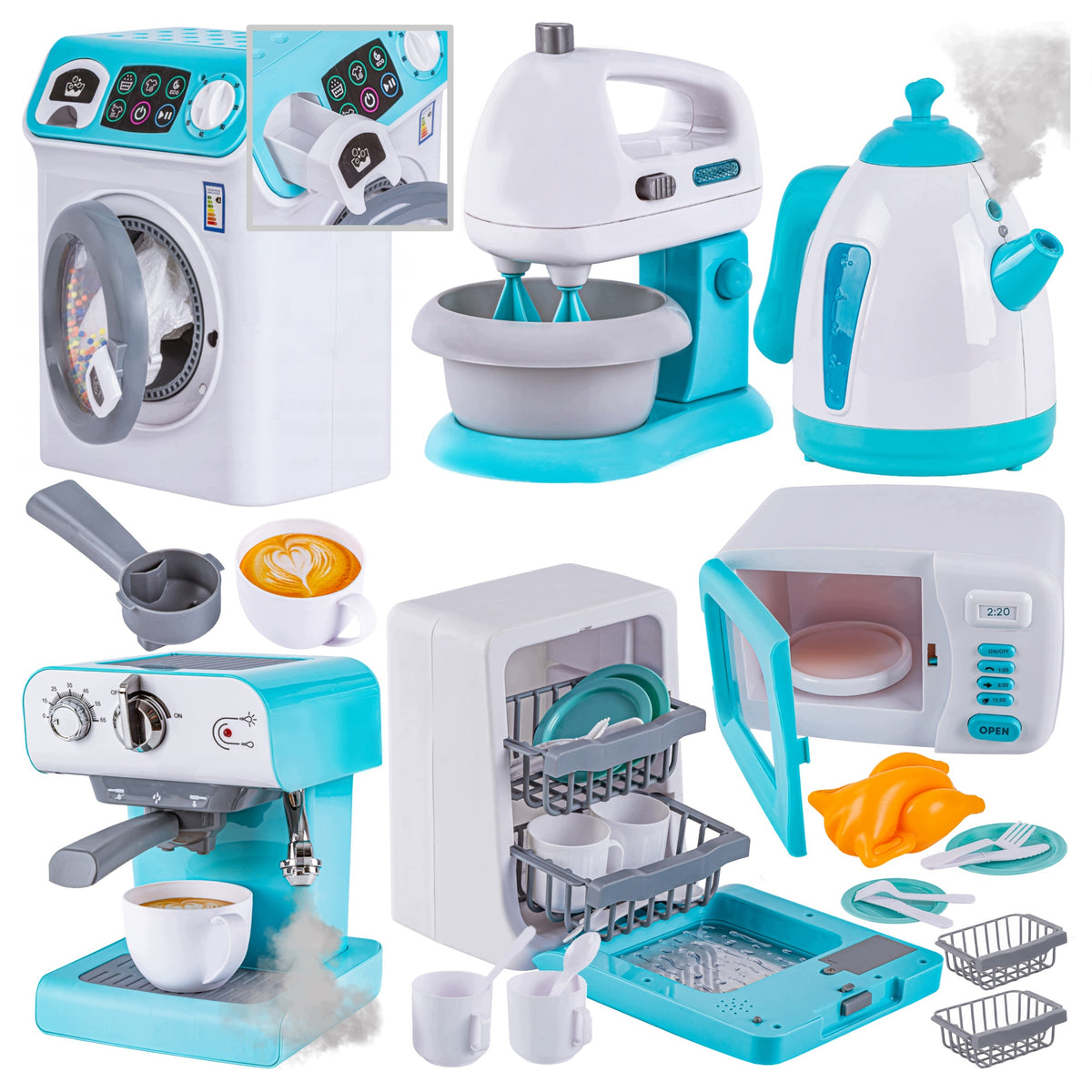 Washing Machine Dishwasher Kettle Microwave Coffee Maker Household Appliance Mixer for Kitchen