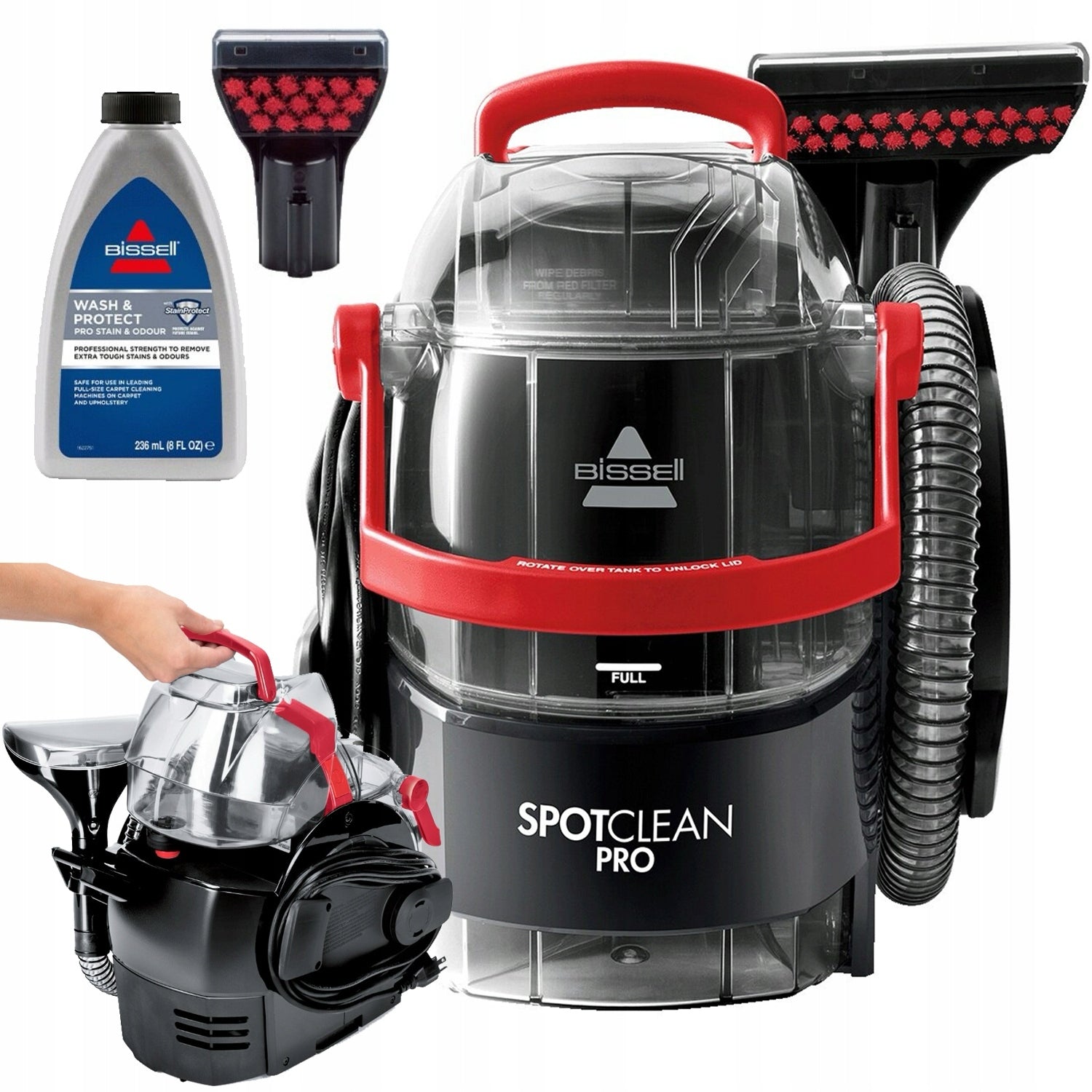 Washing Vacuum Cleaner Bissell POWERFUL 750W PROFESSIONAL LAUNDRY SET BLACK