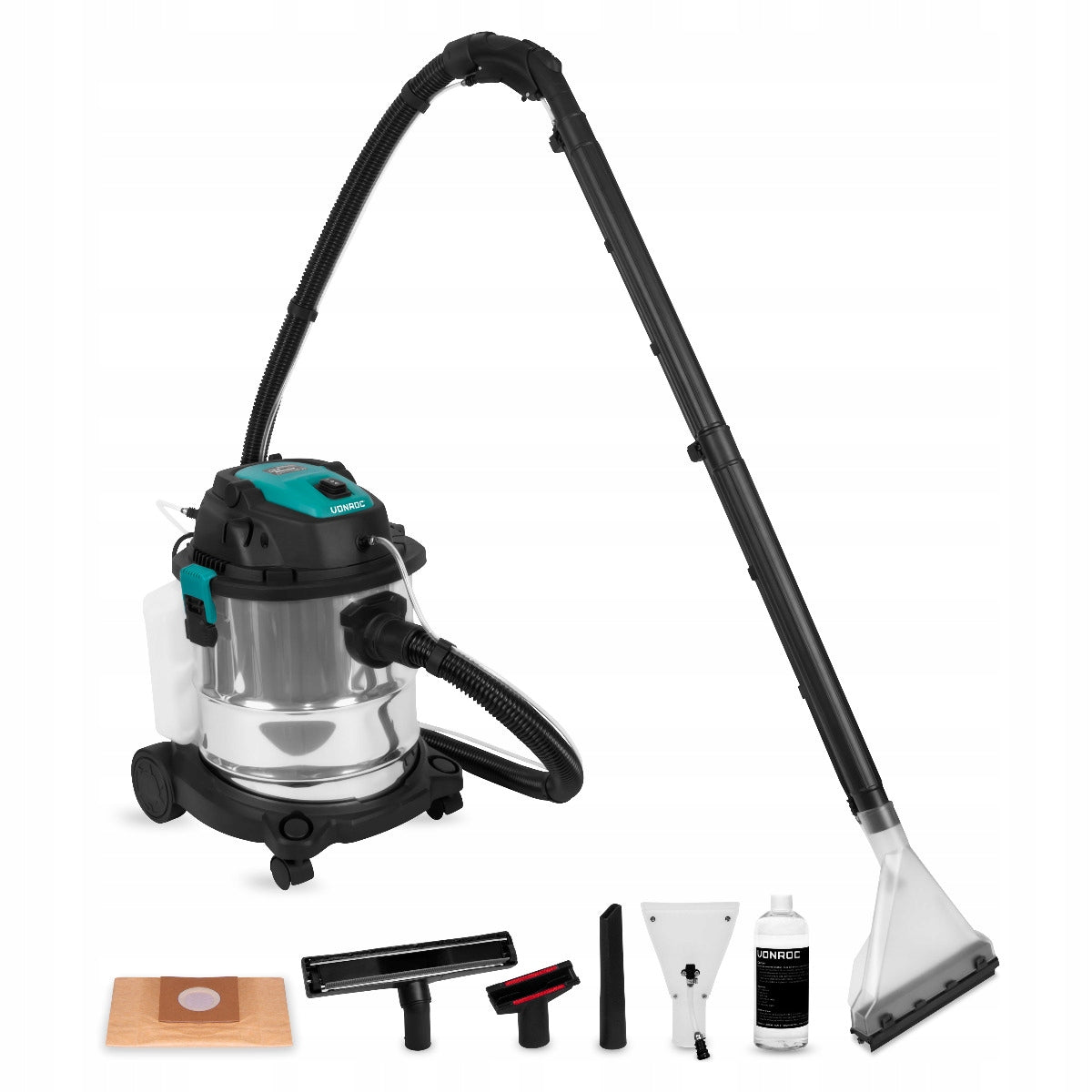 Washing Vacuum Cleaner VONROC 1400W | Spray function + 2 nozzles + detergent