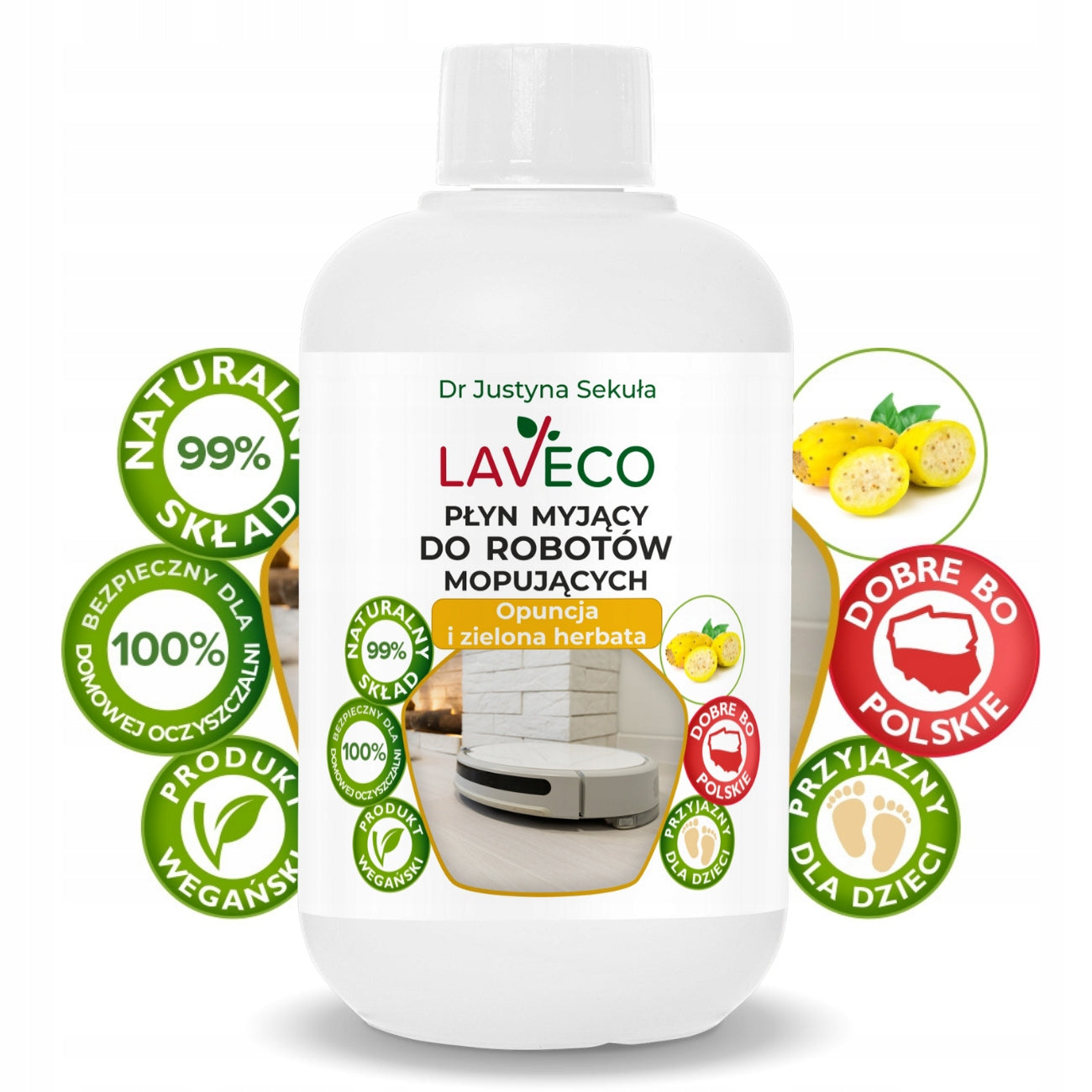 Washing liquid for mopping robots and vacuum cleaners LAVECO - For floors EAN (GTIN) 5903738834051