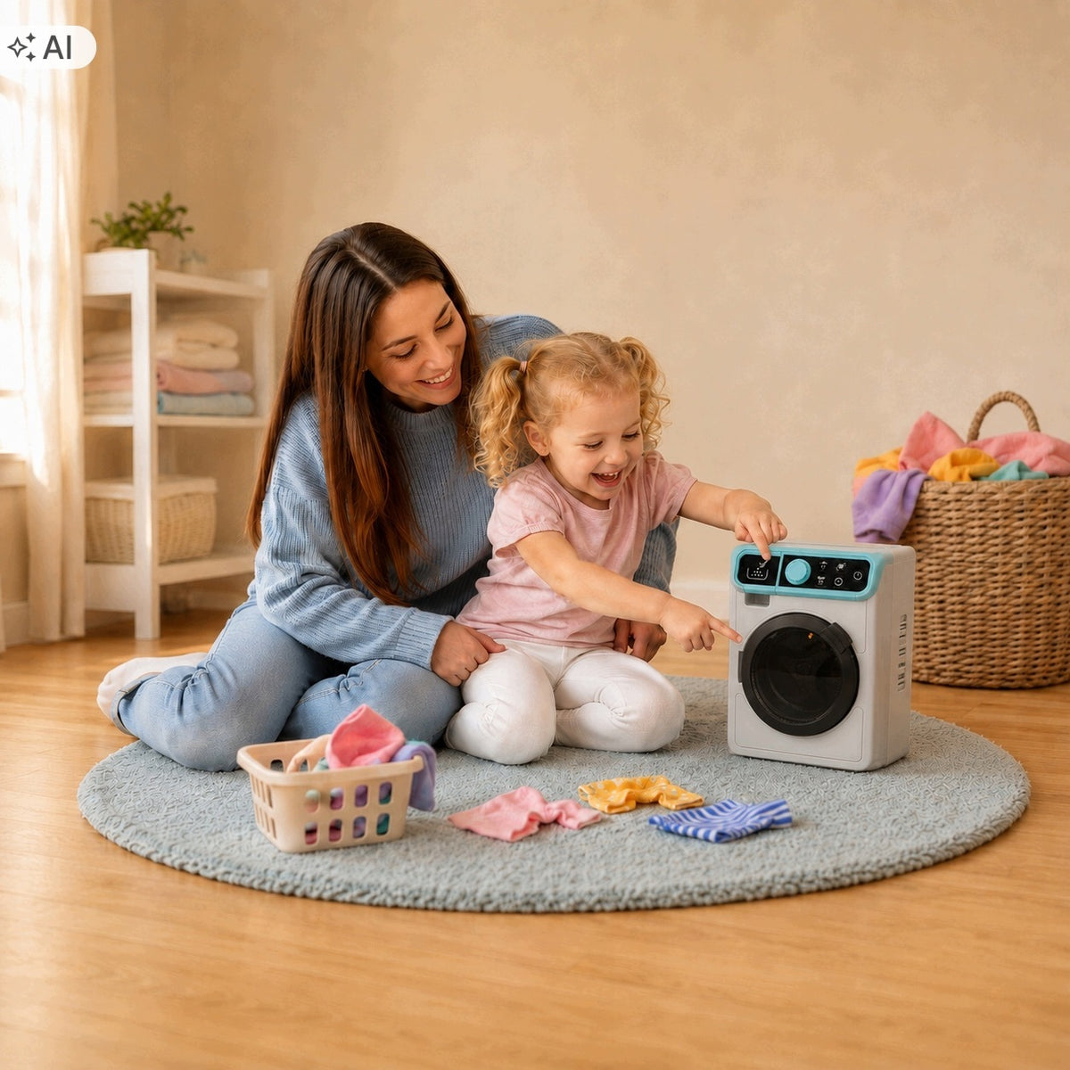 Washing machine electronic water intake effect spinning light sound 3 4 5 Brand LittleKingdom