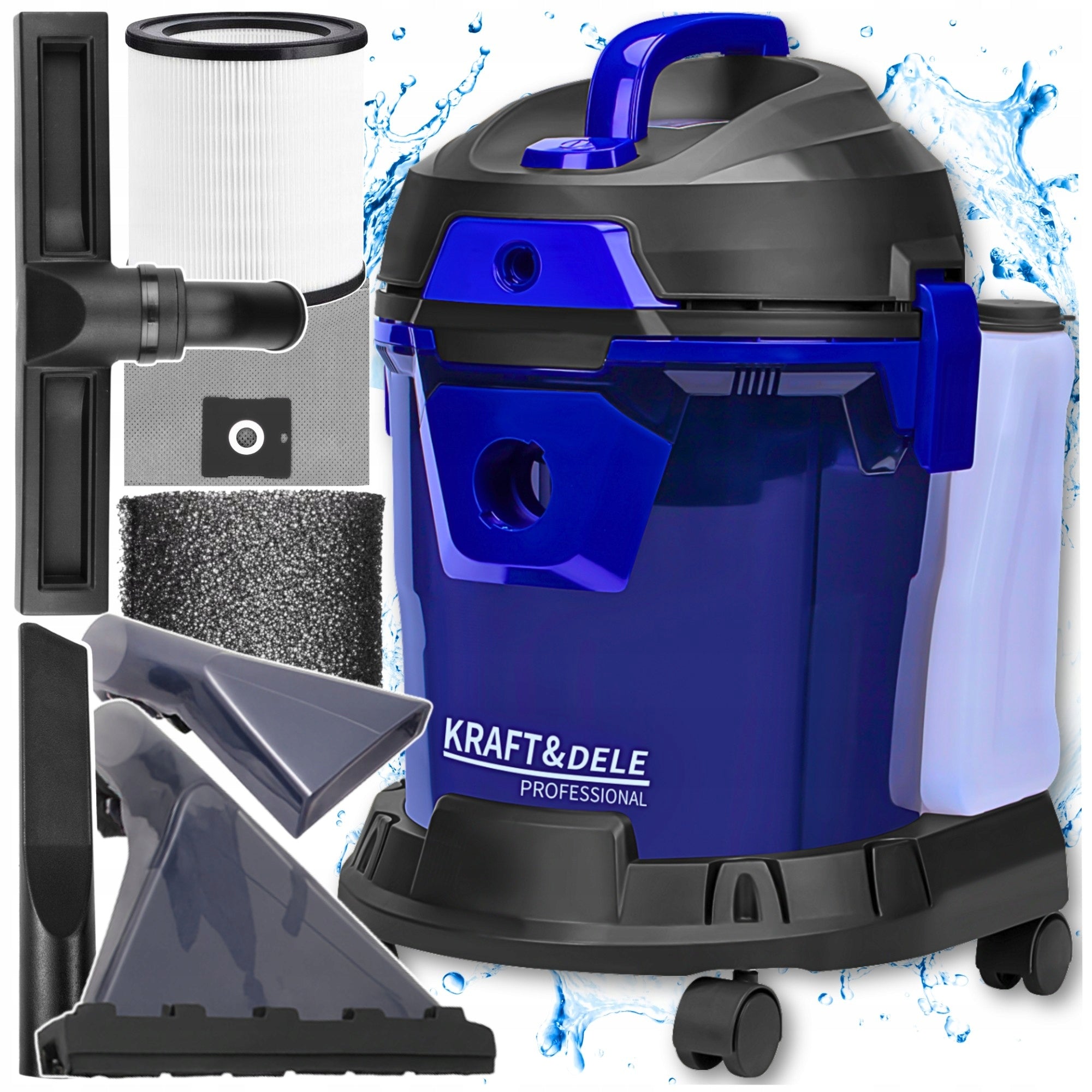 Washing vacuum cleaner 4in1 2200W for carpet and car upholstery Kraft&Dele