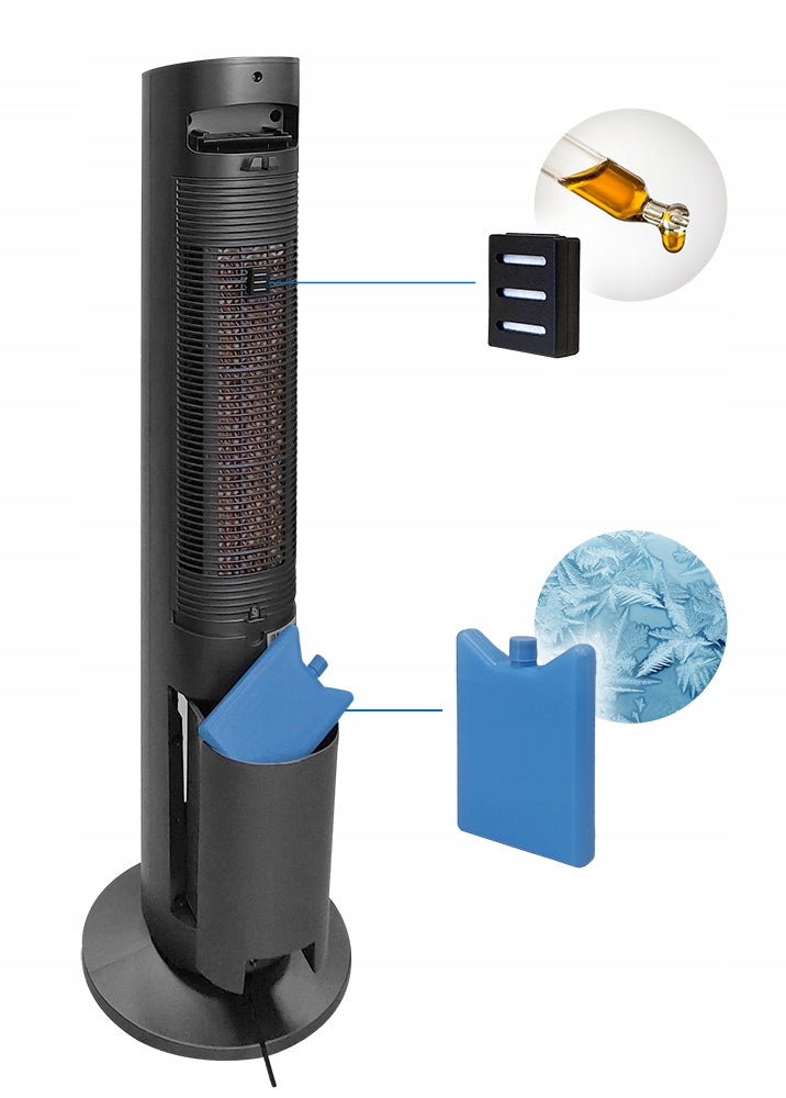 Water Air Conditioner 6in1 Column Fan IONIZATION WiFi + Aroma Power 60 W