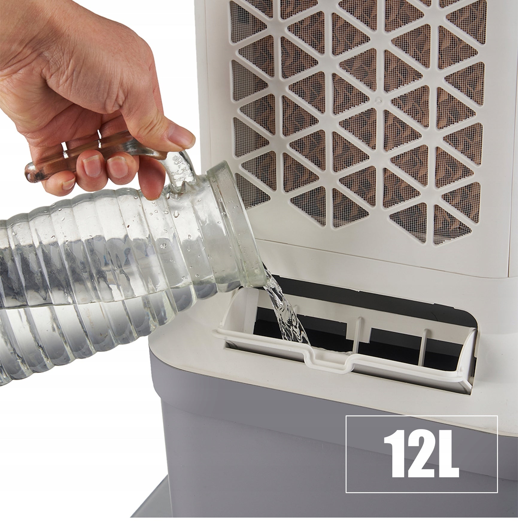 Water Air Conditioner Portable Column Fan Quiet PILOT 40W 12L Dominant color gray
