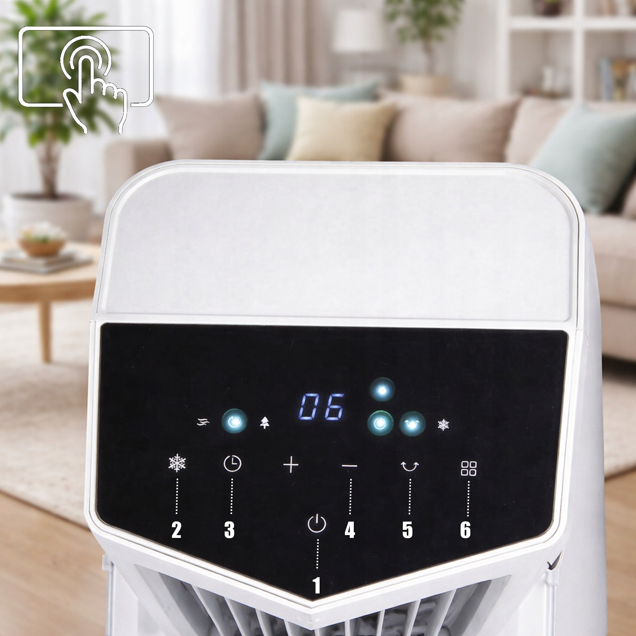 Water Air Conditioner Portable Column Fan Quiet PILOT 40W 12L Model AIR COOLER 12L