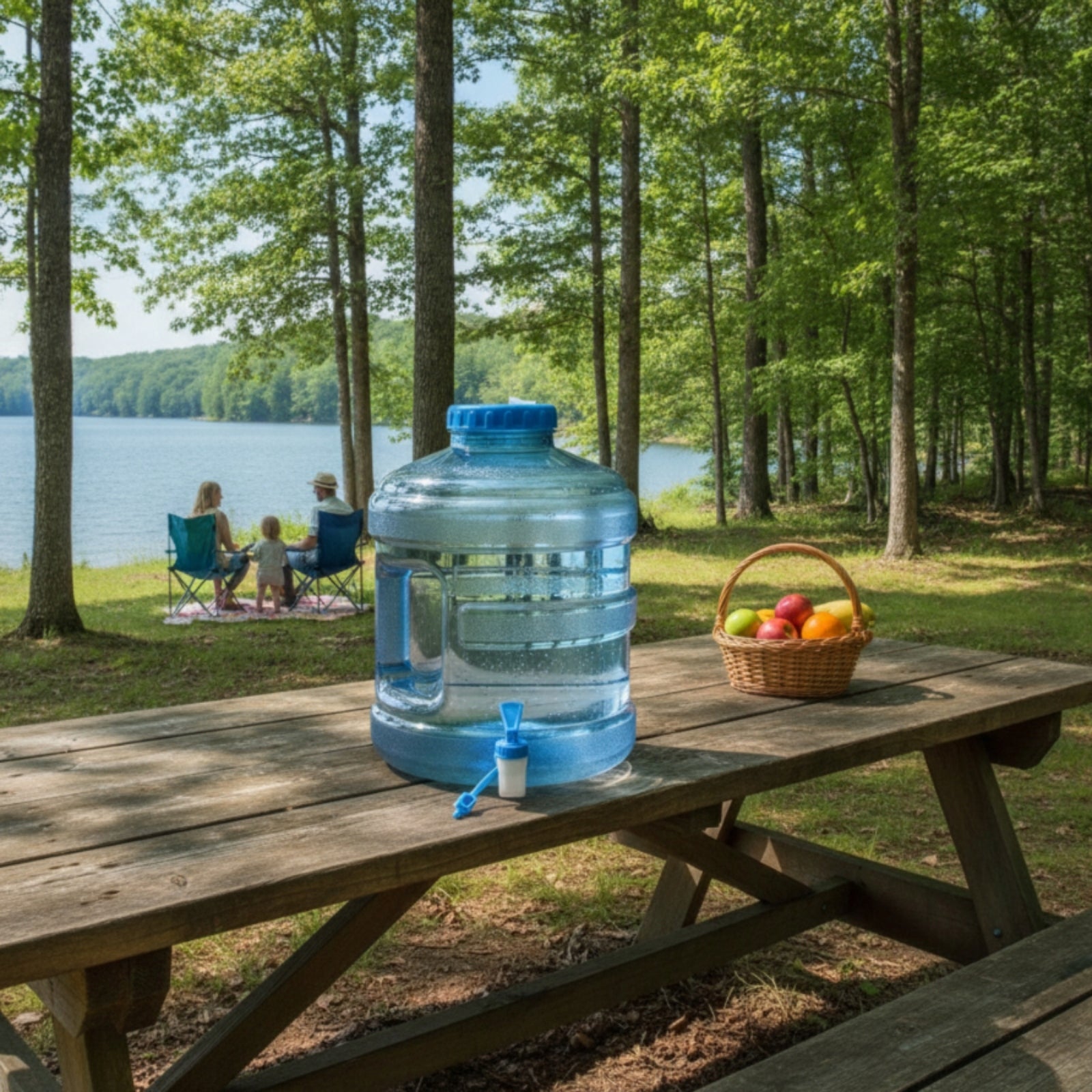 Water Barrel with Faucet Food-Grade Water Jug with Spigot Transparent Brand no brand