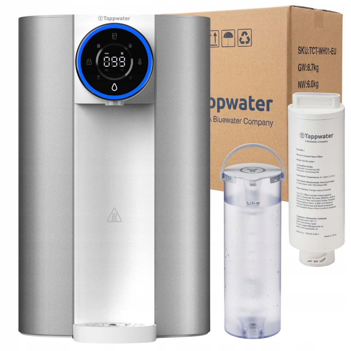Water Dispenser with Osmosis and Mineralization Tappwater Countertop RO SMR