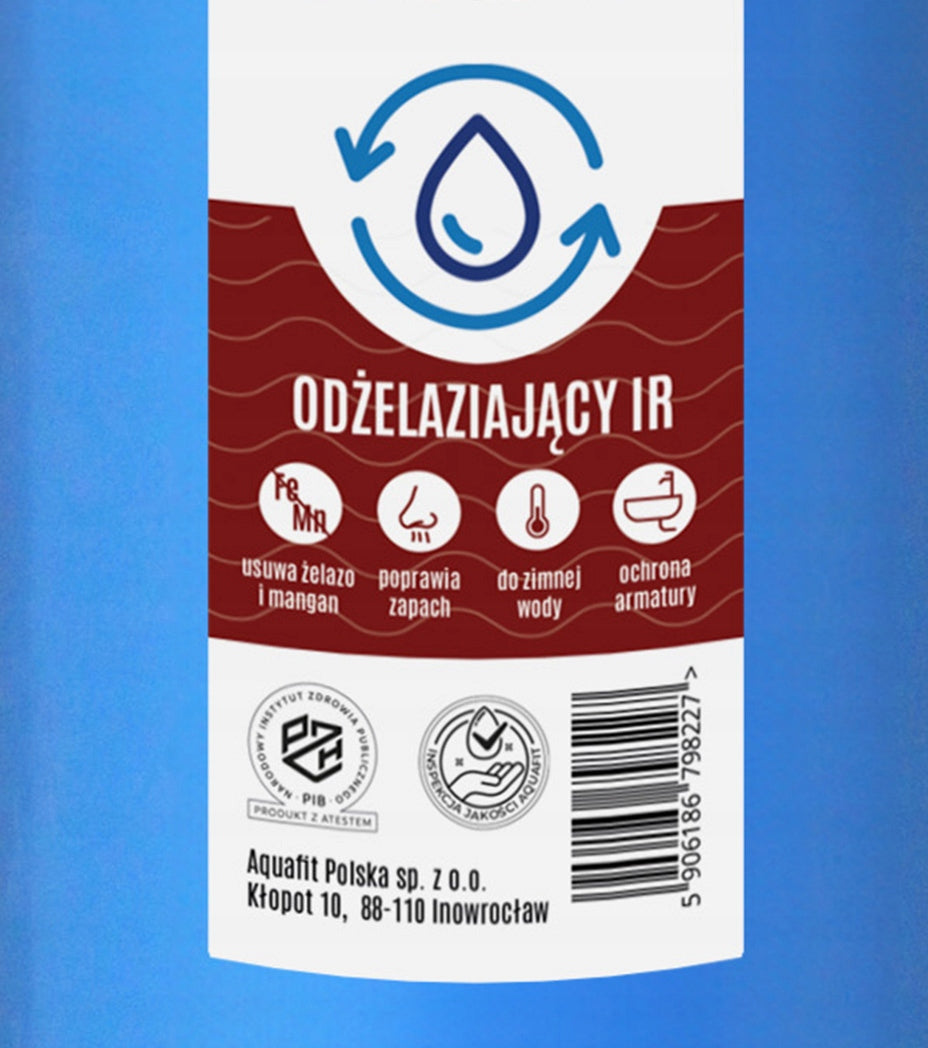 Water Filter 20" BB Big Blue Iron Refill for Iron IR AQUAFIT Brand Aquafit