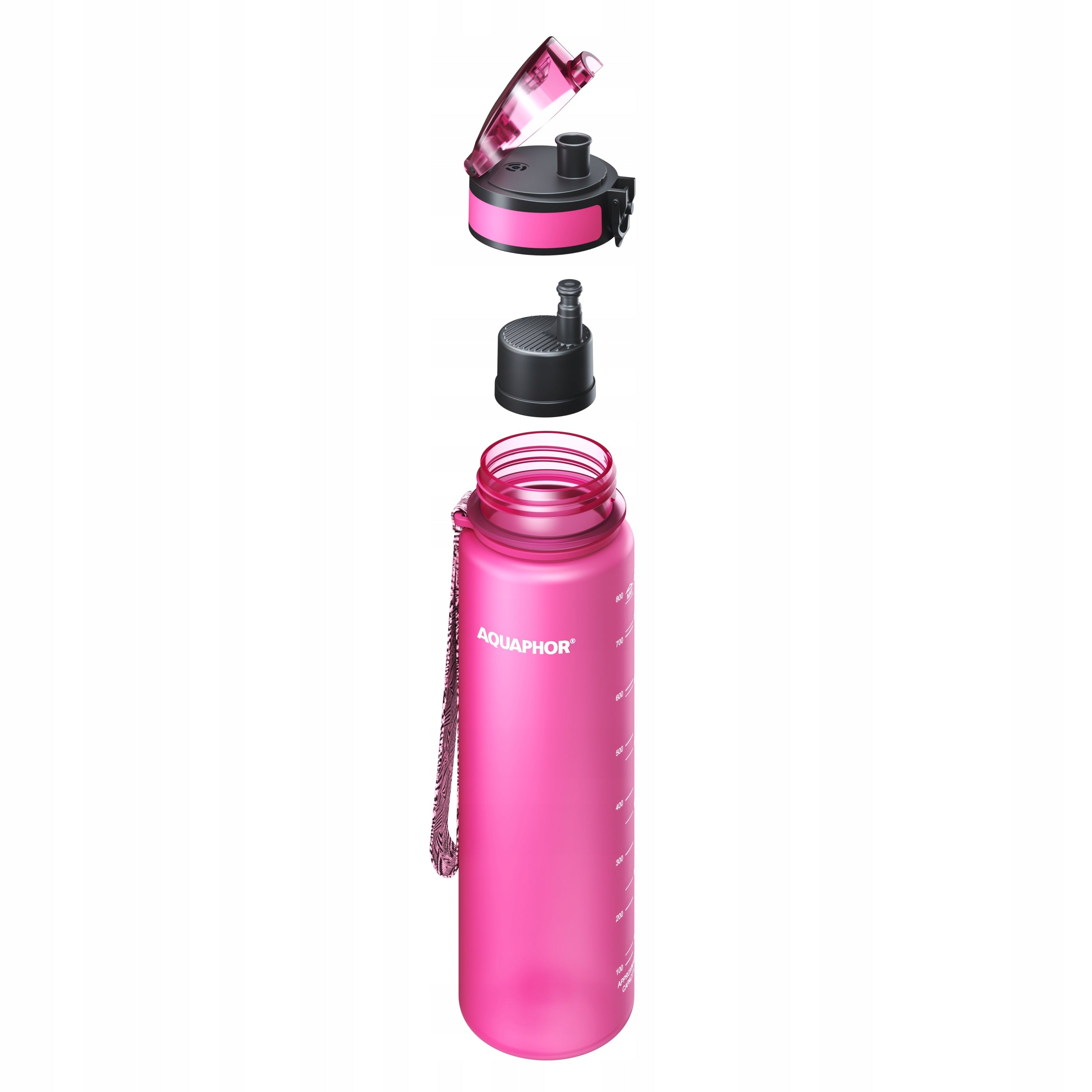 Water Filter Bottle Aquaphor City 800ml Pink Water Bottle for Travel Manufacturer code 4744131019529