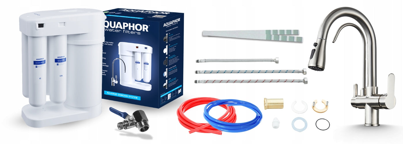 Water Filter Kit Under Sink Aquaphor Morion Three Way Kitchen Faucet Packaging status original