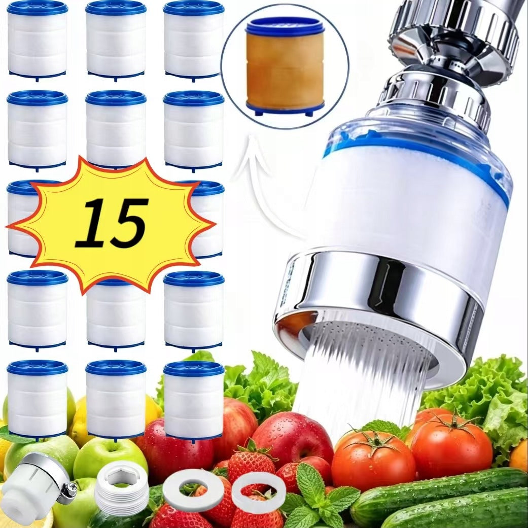 Water Filter for Rotary Faucet Removes Pollutants and Metals + 15 Filters