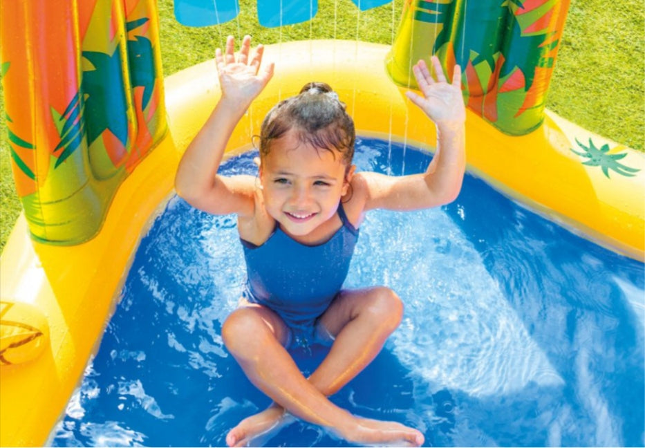 Water Playground INTEX 57444 Swimming Pool Dinosaurs Slide Fountain 249x191cm Product width 180 cm