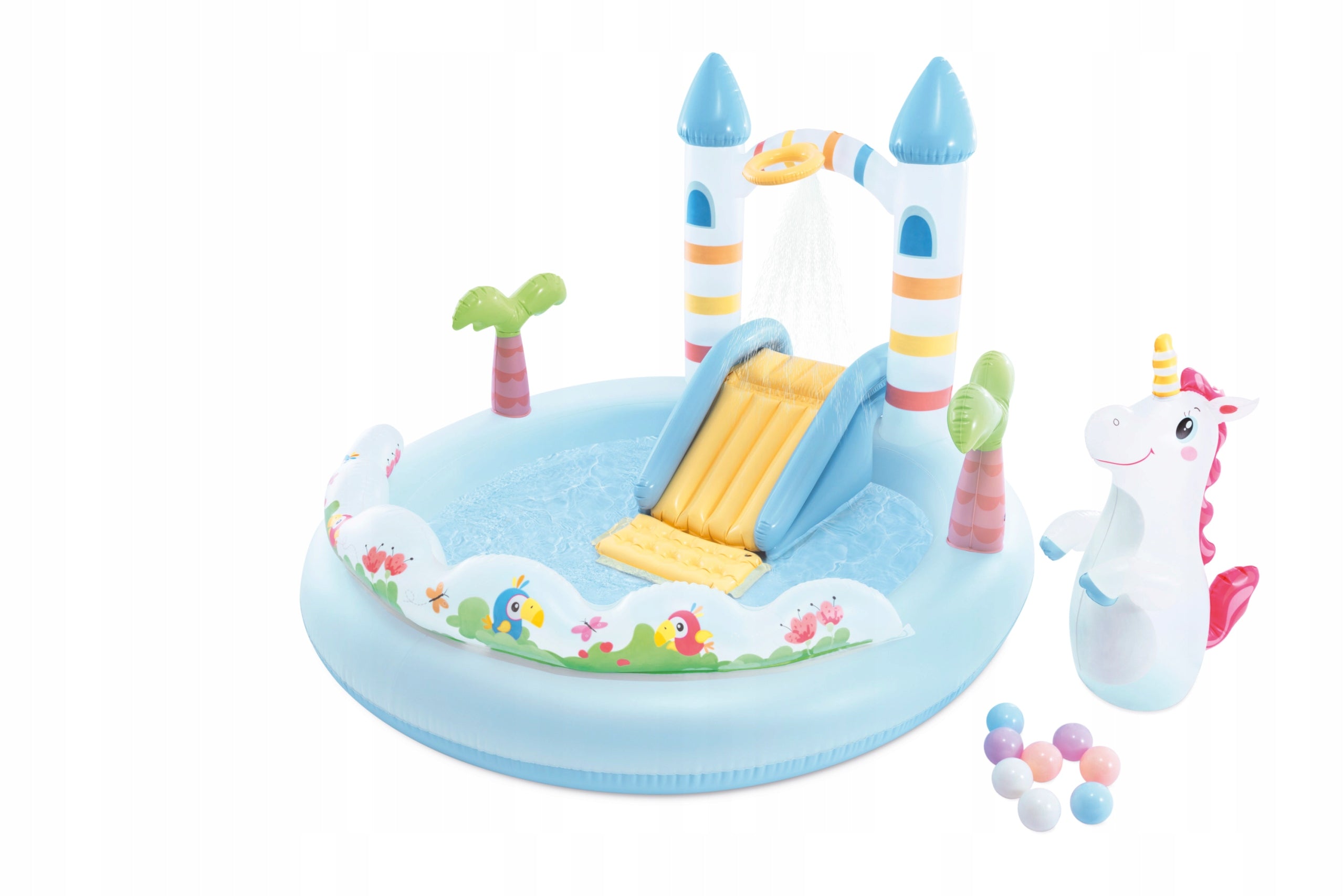 Water Playground with Slide UNICORN 196cm Intex 56148