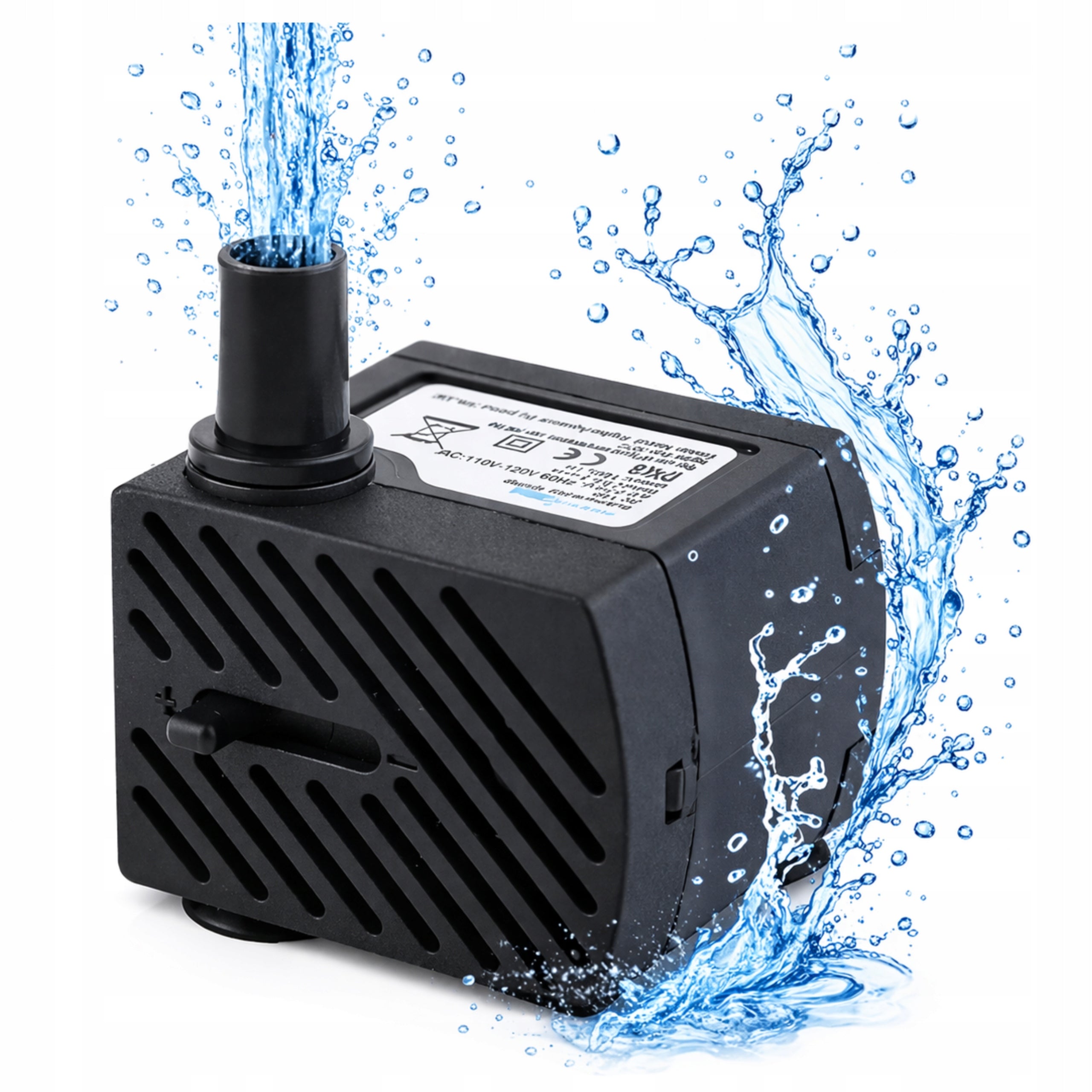 Water Pump Mini Aquarium Eyelet Fountain Waterfall 160L/h 2,5W Adjustable