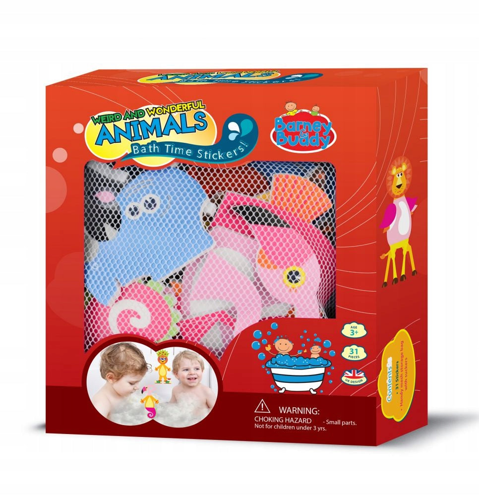 Water Stickers Animals for Bathroom Play + Bag Foam Animals