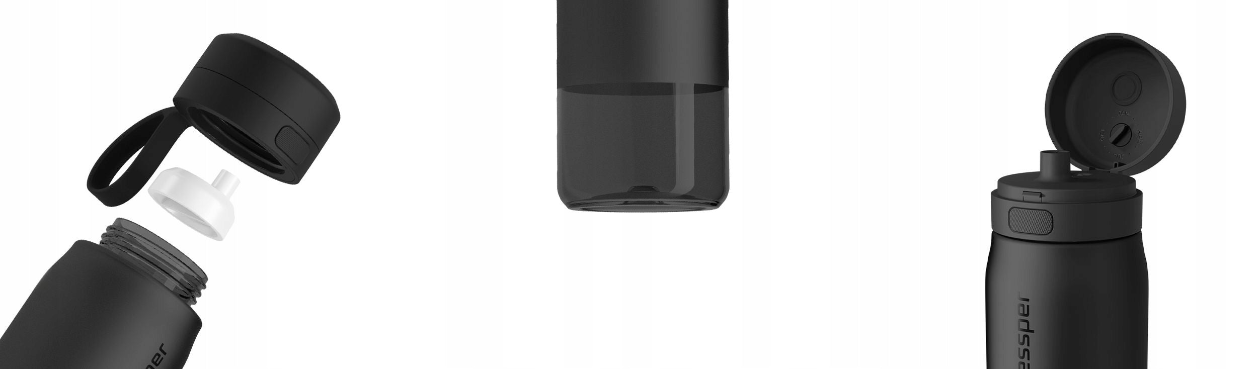 Water bottle with filter TRITAN BPA FREE WESSPER B2 700ml Manufacturer code WES273-700-BK