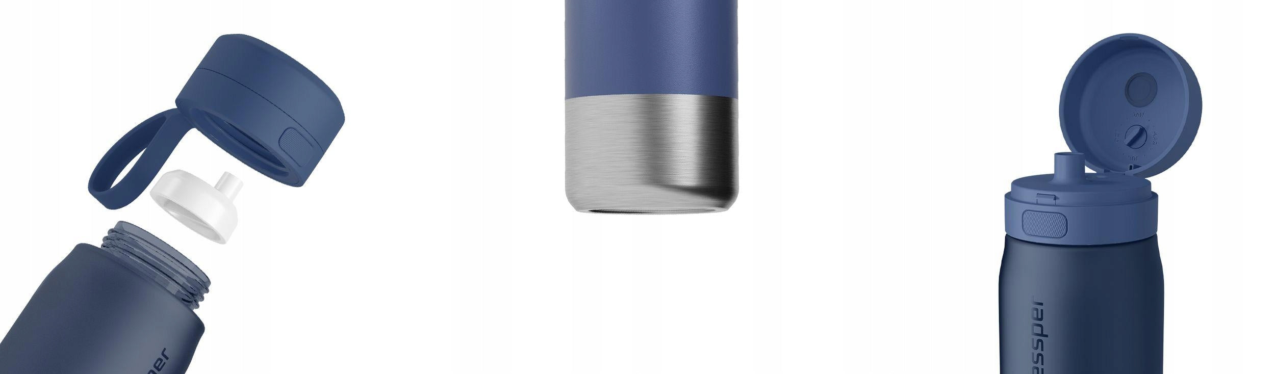 Water filter bottle Wessper B2 | Steel water bottle with filter 0,7 Packaging status original