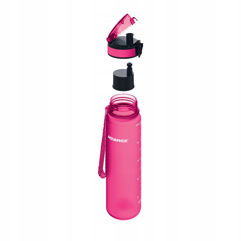 Water filter cartridge bottle AQUAPHOR CITY 1L pink sports large Manufacturer code City 1l butelka filtrująca wodę