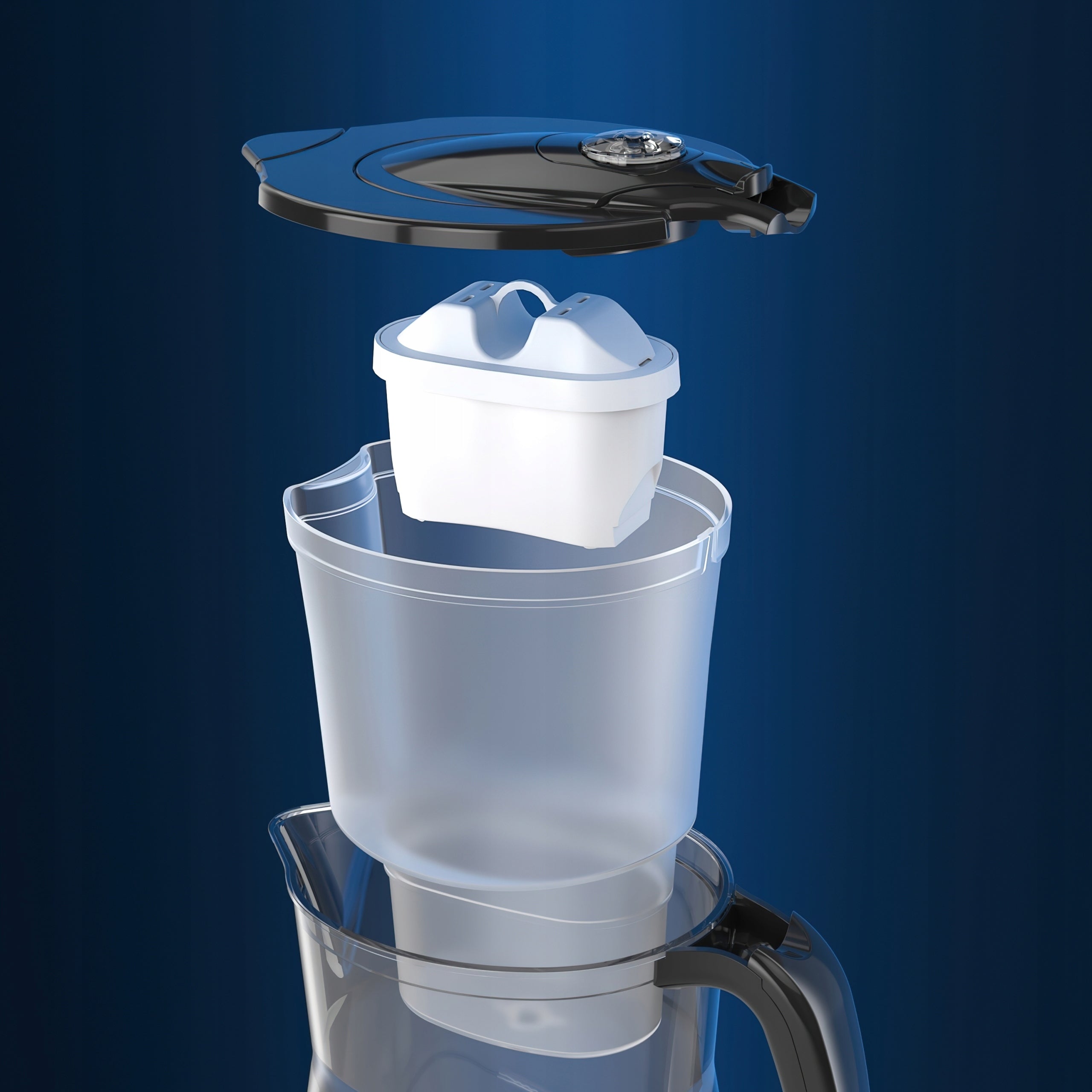 Water filter jug Aquaphor Onyx BLACK 4.2 l +3 CARTRIDGES MG Maxfor Dominant color beige/brown