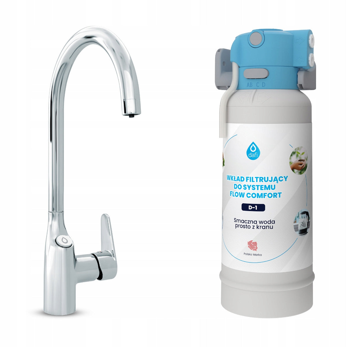Water filter system Dafi Flow Comfort D1 three-way battery COMO chrome