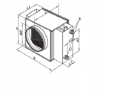 Water heater NKV200-4 fi 200 mm - 4 rows Brand Vents