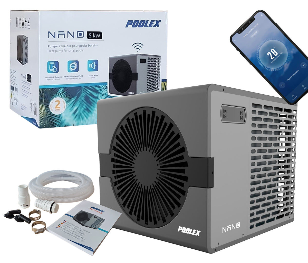 Water heater for swimming pool Heat pump 5,0kW Poolex PC-NANO-B5 Wi-Fi