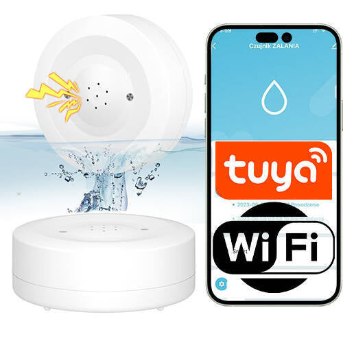 Water leak sensor flooding sensor round WIFI TUYA Smart Life