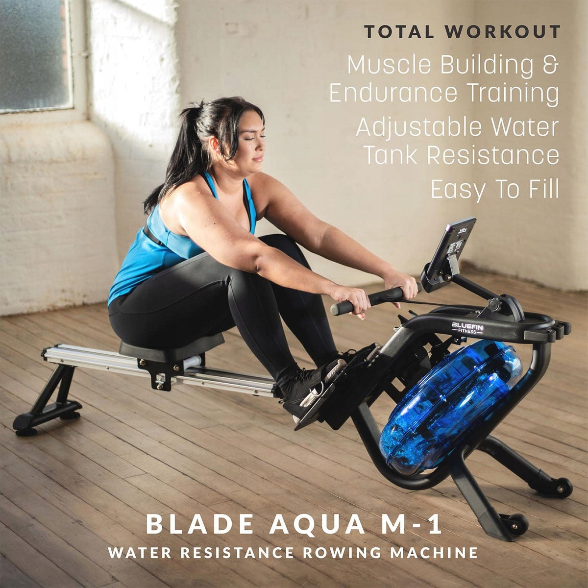 Water rowing machine Fitness Blade Aqua M-1 training water resistance Kinomap Manufacturer code WIoślarz M-1