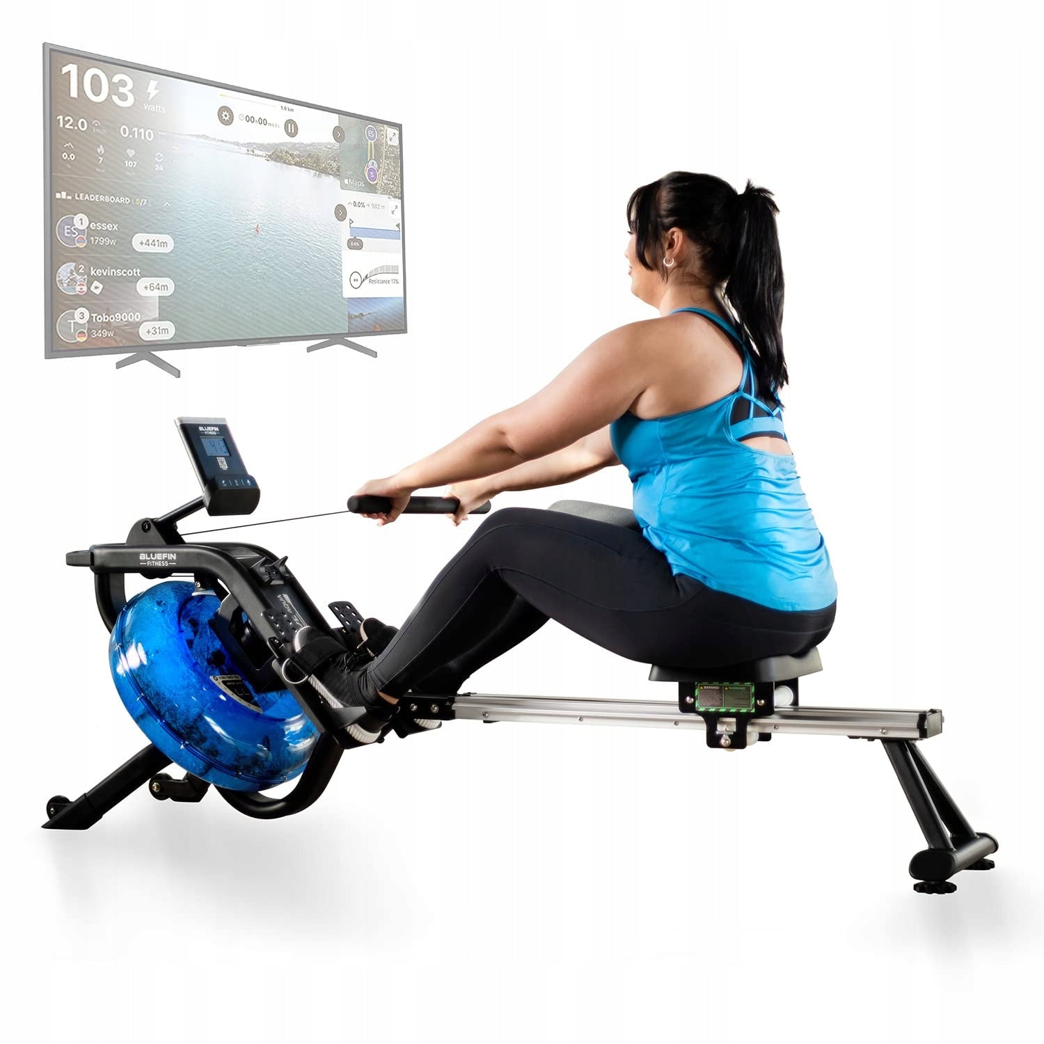 Water rowing machine Fitness Blade Aqua M-1 training water resistance Kinomap