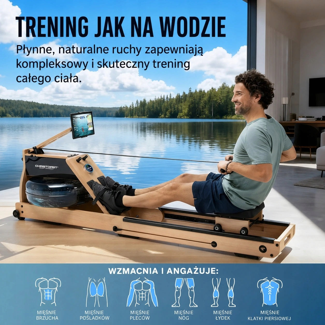 Water rowing machine WP 5000 Brand Christopeit Sport