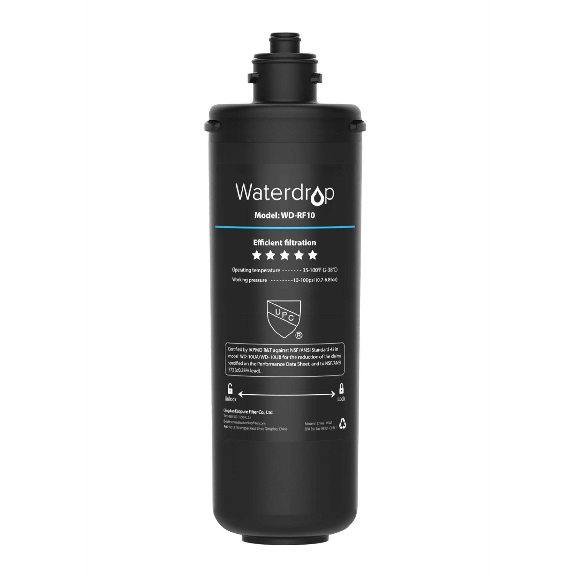 Waterdrop 10UA Under Sink Water Filter with 1 RF10 Replacement Filter Brand Waterdrop