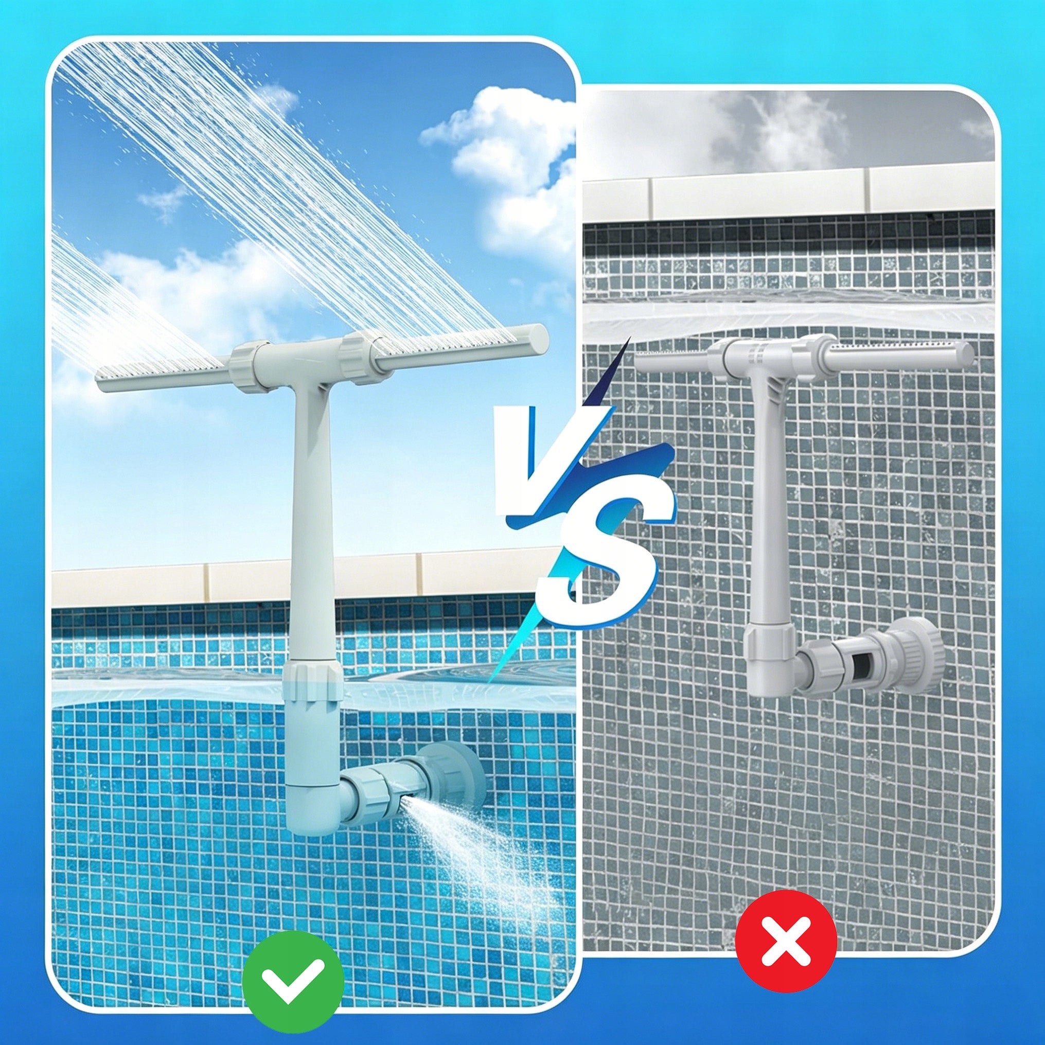 Waterfall Pool Fountain Set of 2 Heads With Aerator Product weight with unit packaging 0.6 kg