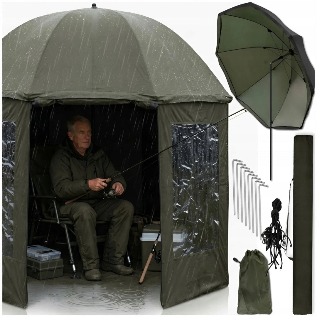 Waterproof Fishing Umbrella Tent with Full Cover and Carry Bag
