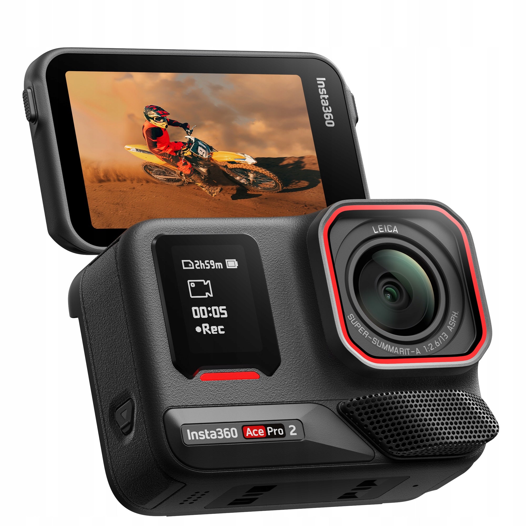 Waterproof Sports Camera 360° Insta360 Ace Pro 2 Leica AI 8K 2 pcs AKU. Packaging status original