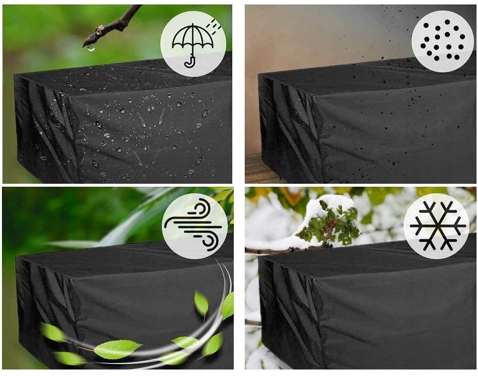 Waterproof Swing Cover Garden Furniture Bench Table 215X150X150Cm Color black