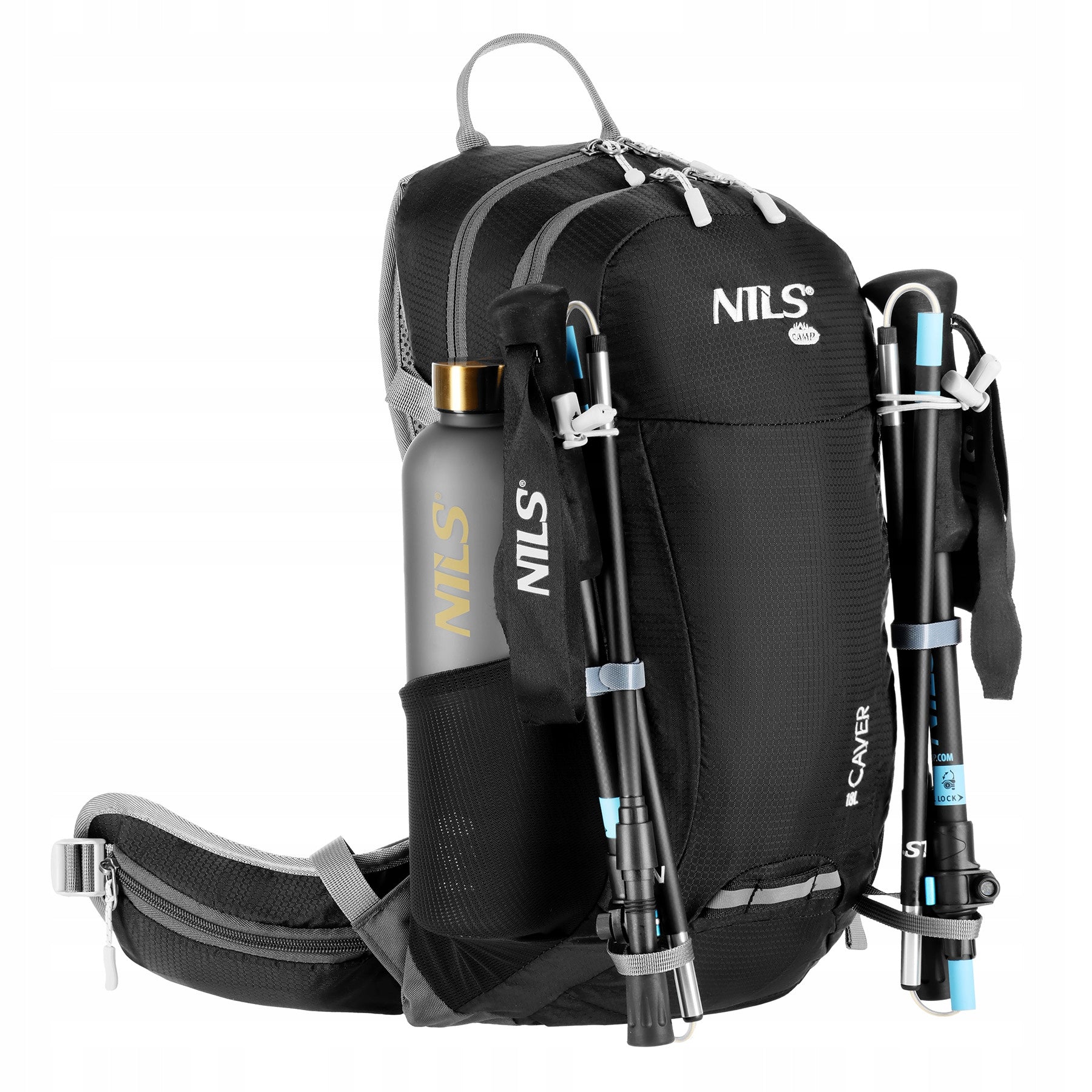 Waterproof hiking backpack tactical trekking in the mountains 18 L Nils Camp Color black