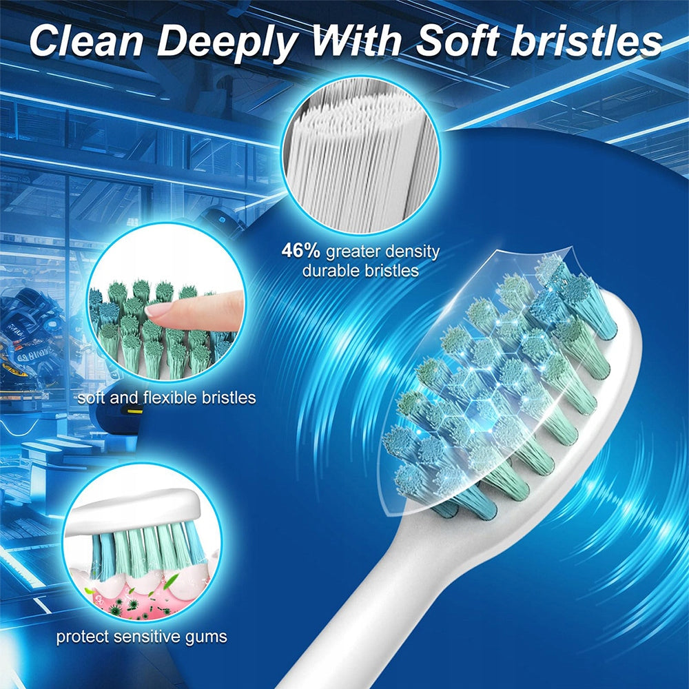 Waterproof sonic electric toothbrush, featuring 6 modes, 4 brush heads Medical device no