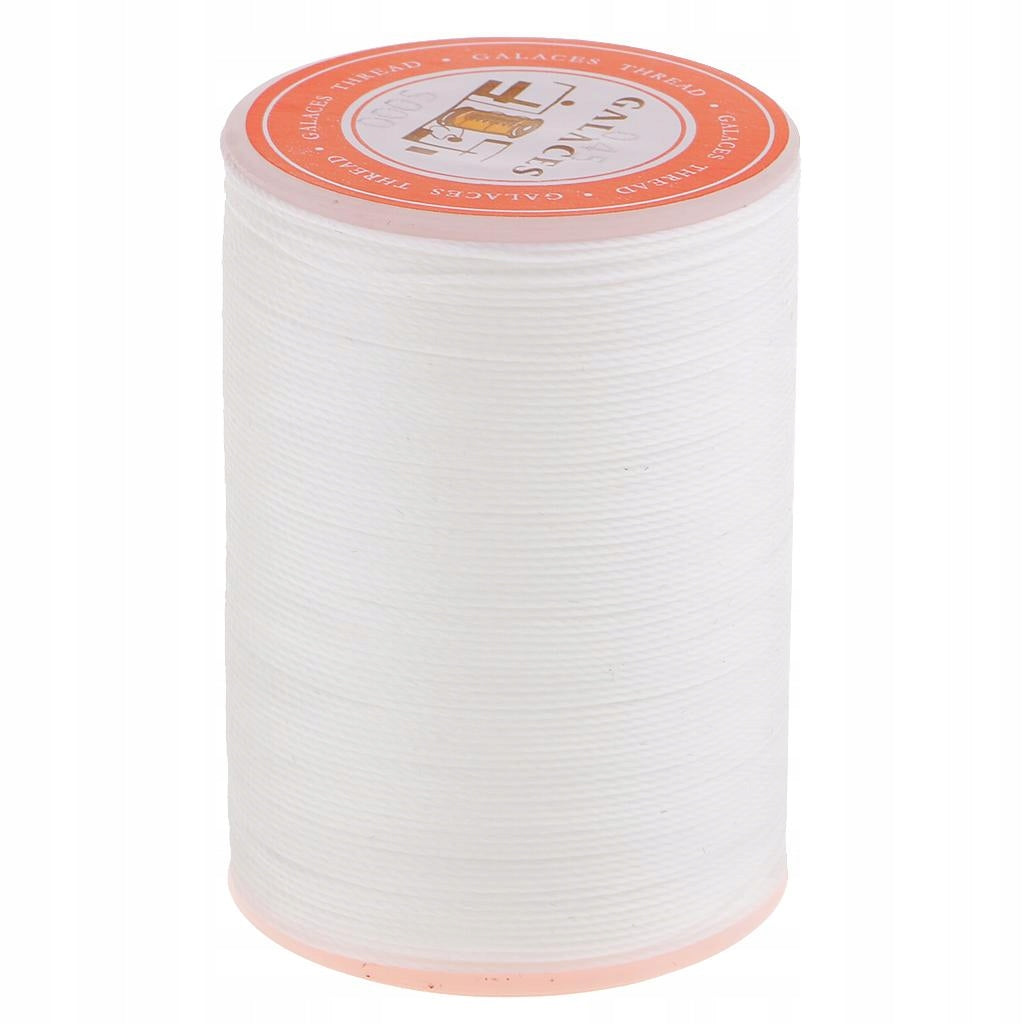 Waxed Thread 0.45mm Polyester Cord Sewing Stitching Leather White Brand no brand