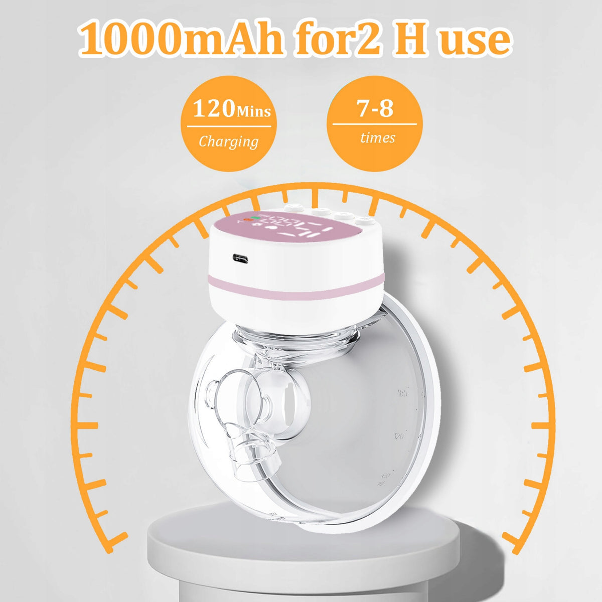 Wearable Breast Pump 2-Pack Portable, 5 Modes, LED, 180ml Medical device no