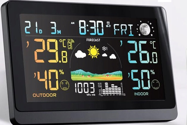 Weather Station 7,5" DCF Color Display + Outdoor Sensor