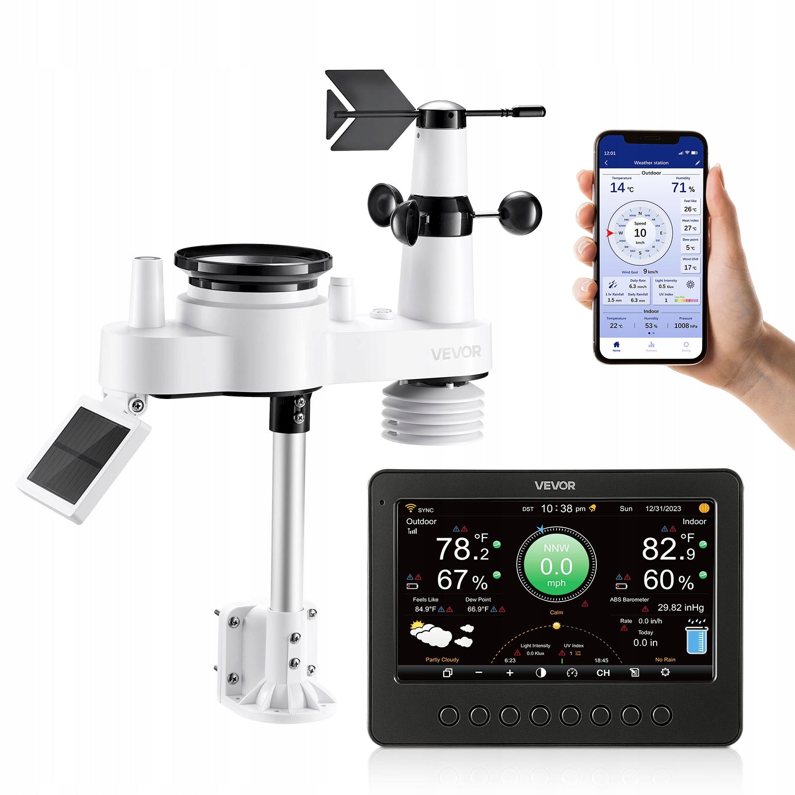 Weather Station 7W 1 17,78CM TFT Screen Weather Forecast And Wind Speed Manufacturer code TYNQXZWIFI75
