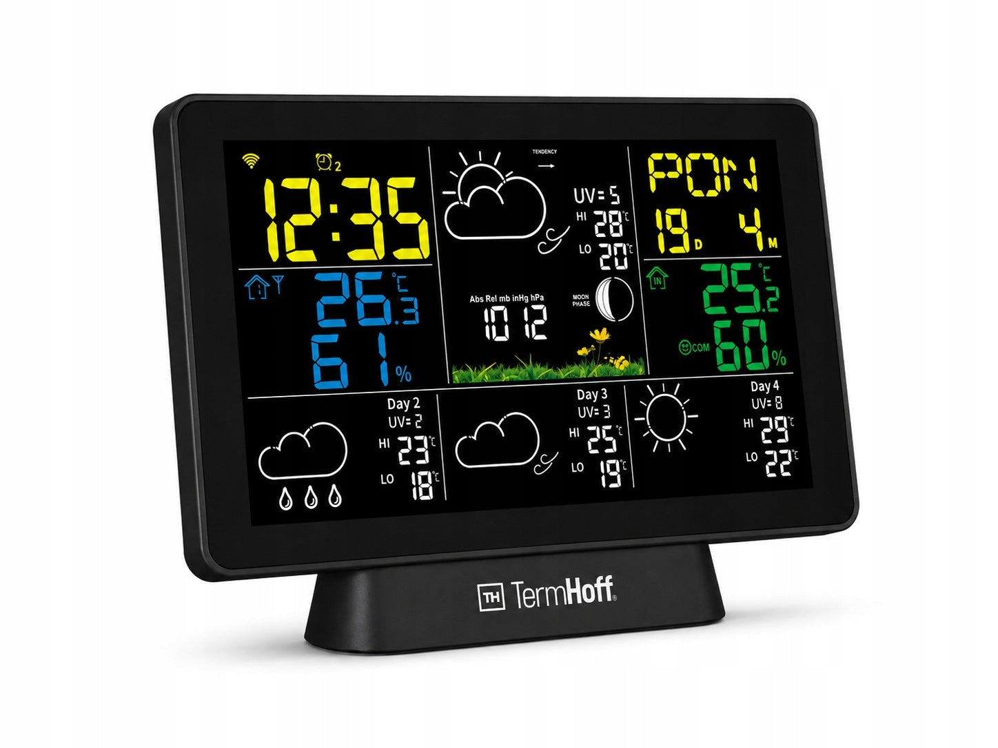 Weather Station Barometer WiFi Alarm TUYA TermHoff TH-WS7 2x Additional Sensor Packaging status original