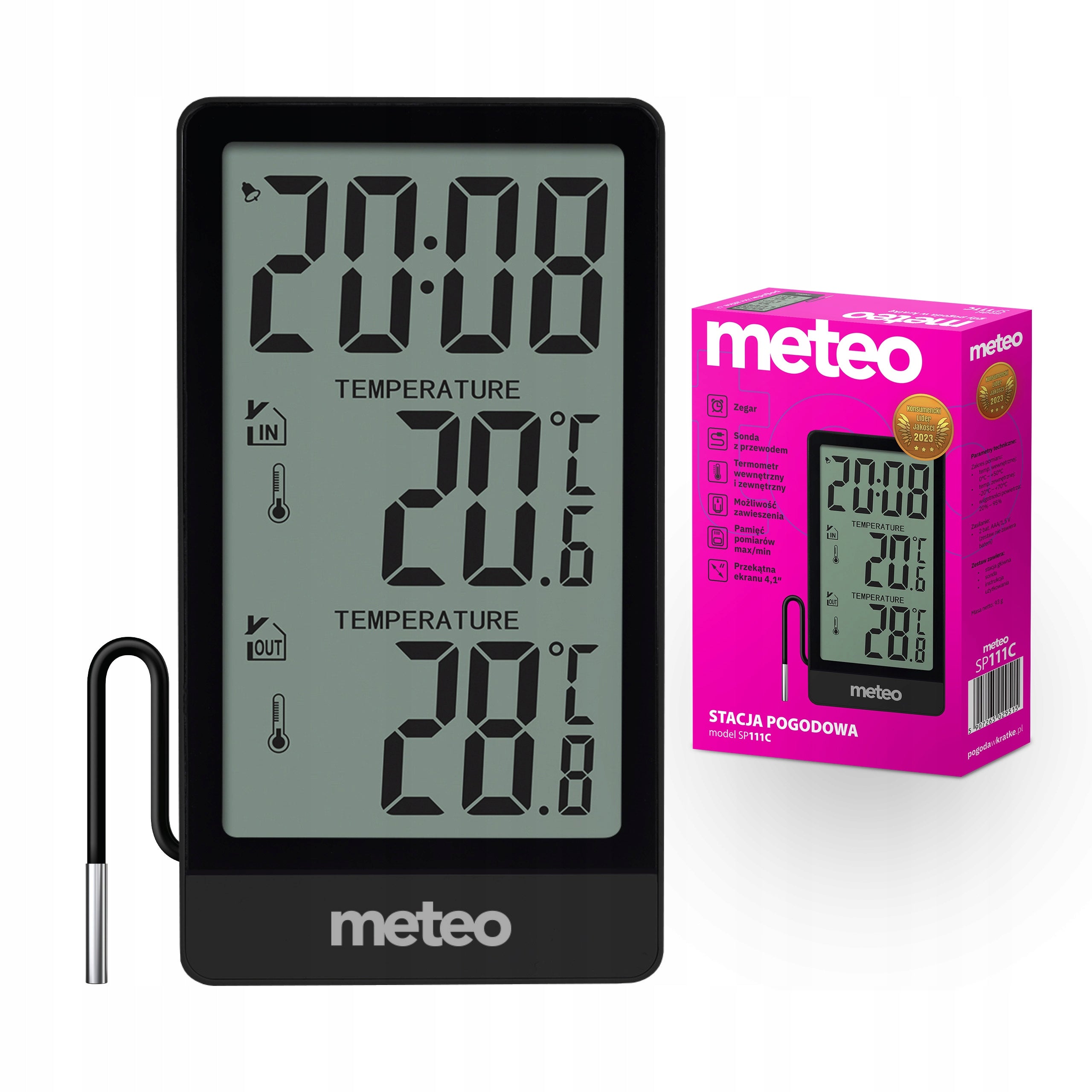 Weather Station Indoor Outdoor Thermometer METEO SP111C