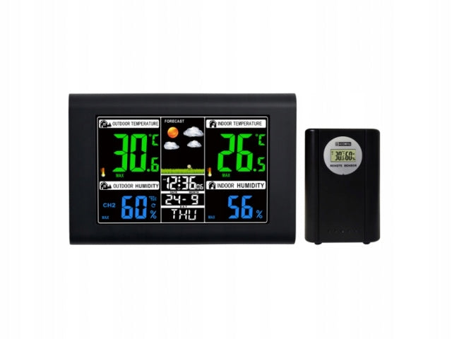 Weather Station Radio Thermometer LCD Hygrometer + Outdoor Sensor