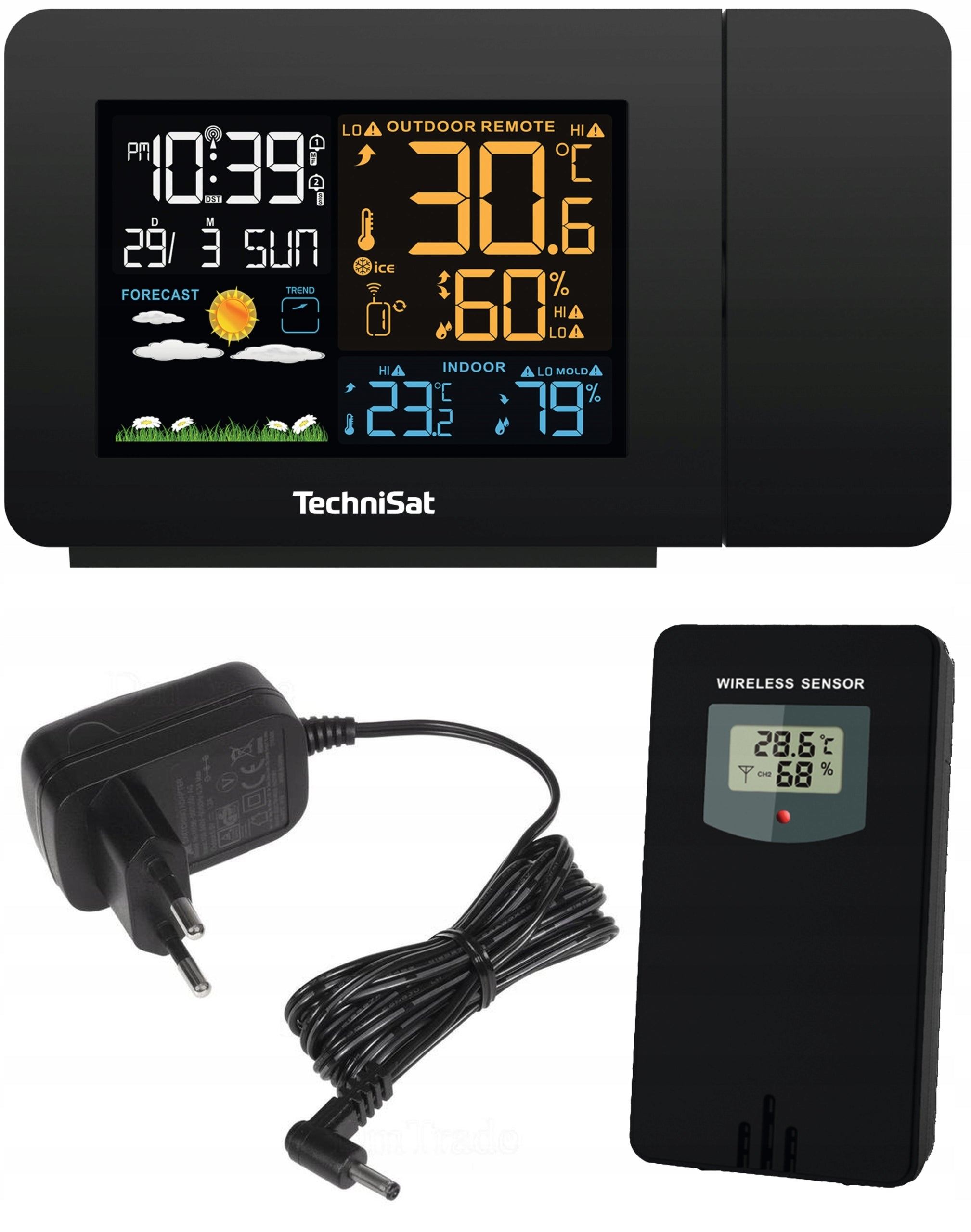 Weather Station TechniSat iMeteo P1 with External Sensor Clock