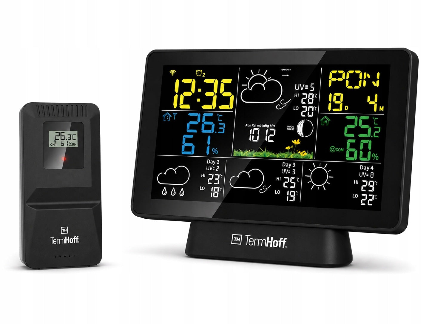 Weather Station WiFi TUYA TermHoff TH-WS7 Barometer Alarm External Sensor Packaging status original