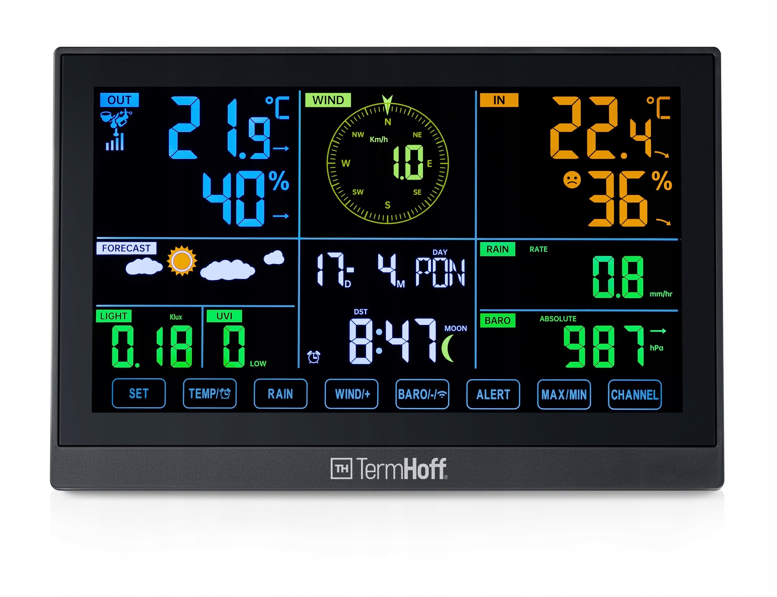 Weather Station Wind Rain Meteo 7in1 WiFi WeatherCloud TermHoff THWS5Pro Manufacturer code 50-385#