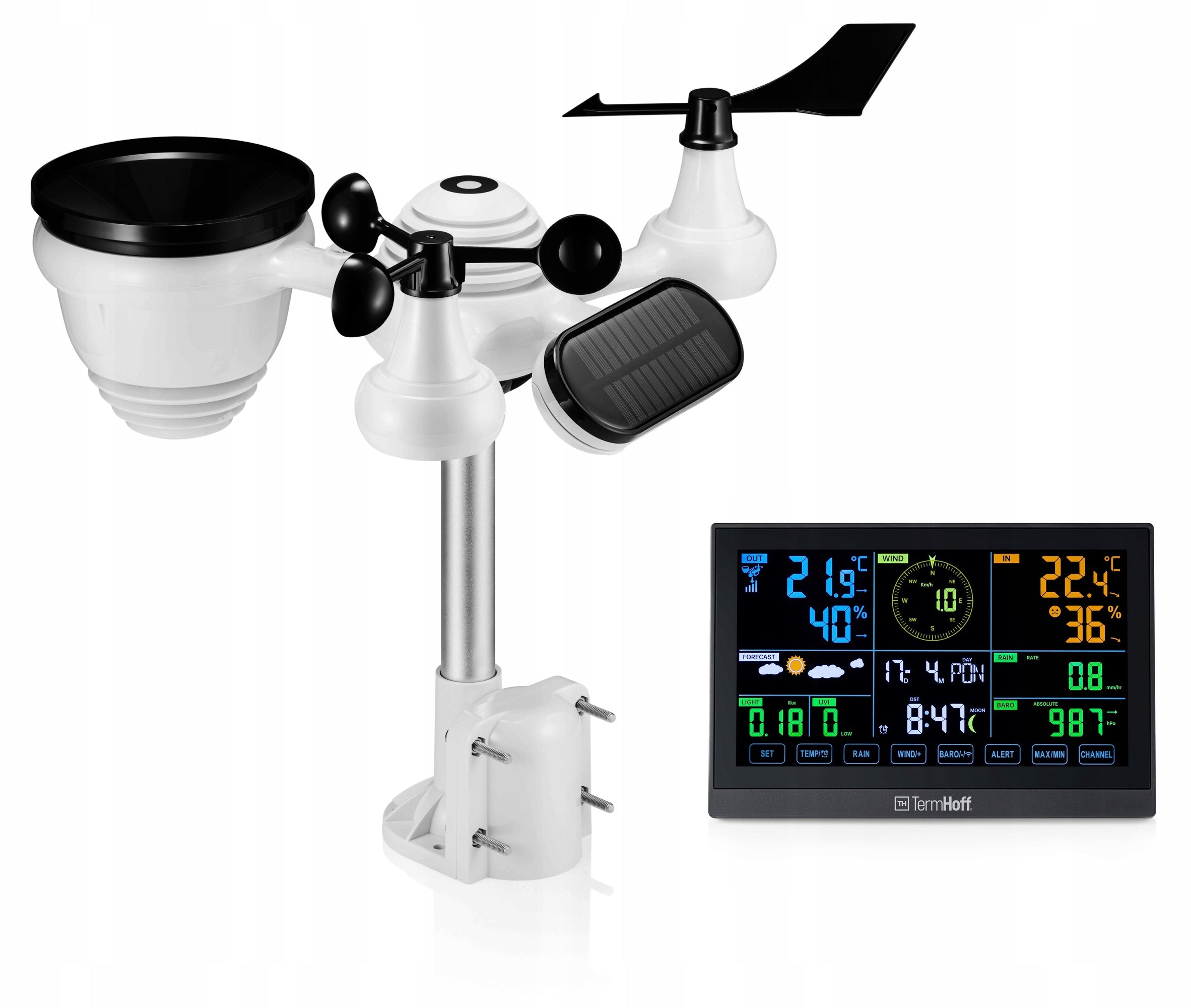Weather Station Wind Rain Meteo 7in1 WiFi WeatherCloud TermHoff THWS5Pro
