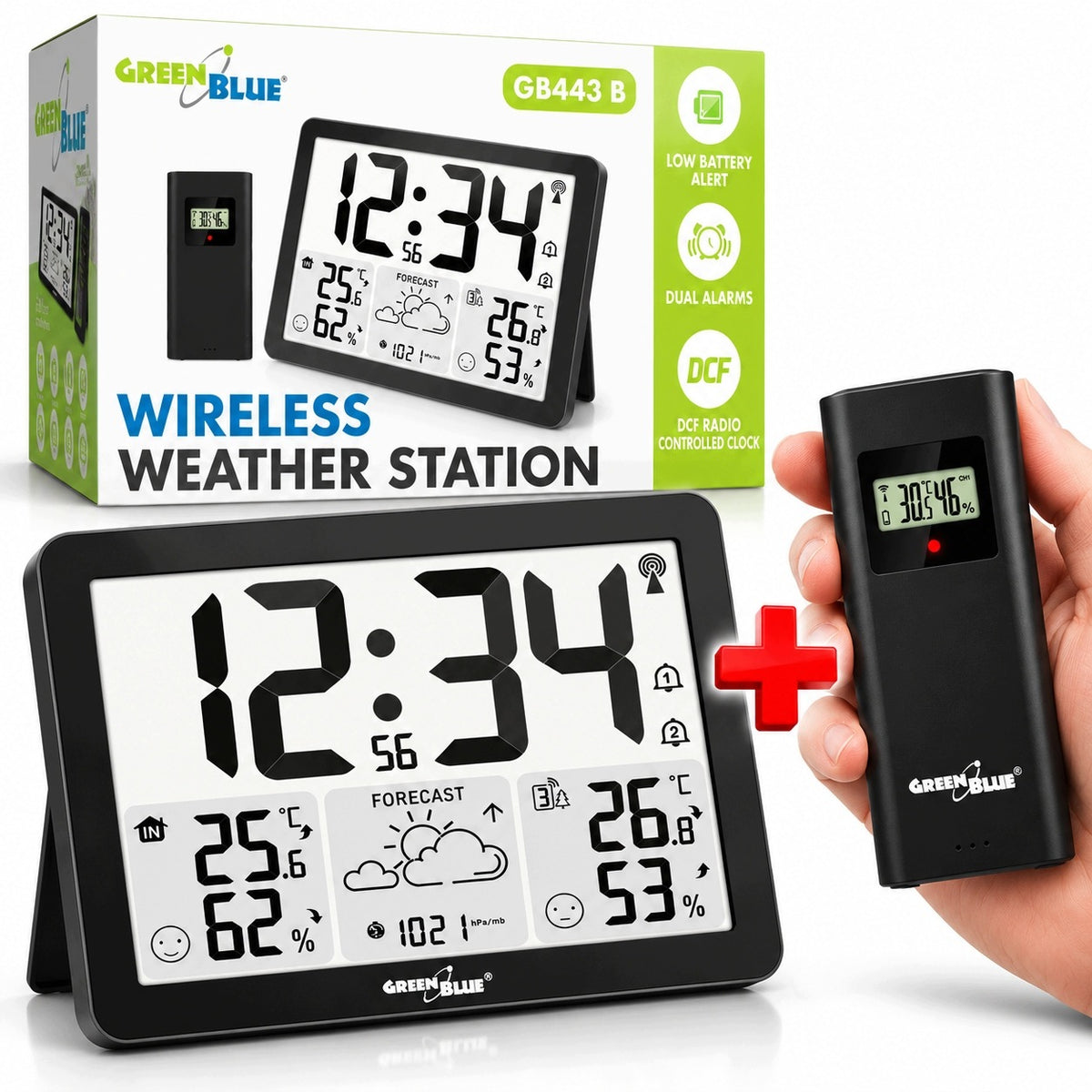 Weather Station Wireless 15x11 cm Supports up to 3 Pressure Sensors