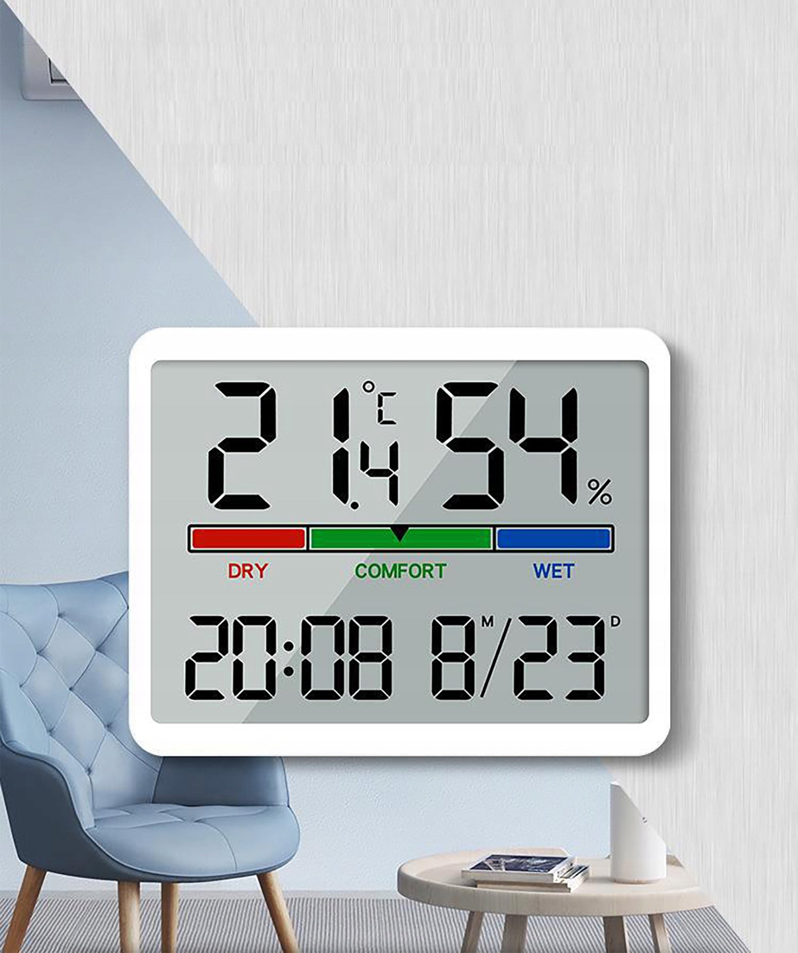 Weather Station Wireless Hygrometer Thermometer ROOM CLOCK Indoor Manufacturer code WILGOTNOŚCIOMIERZ WSKAŹNIK ZEGAR CYFROWY LCD